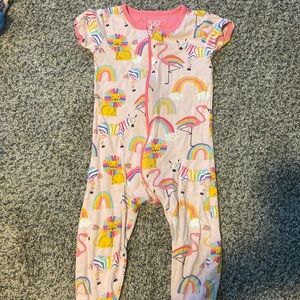 24 month short sleeve zip up pajamas